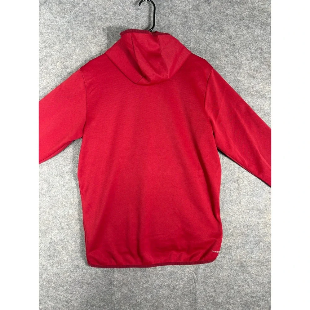 Adidas ClimaWarm Pullover Hoodie Red Athletic‎ Sweatshirt Mens M